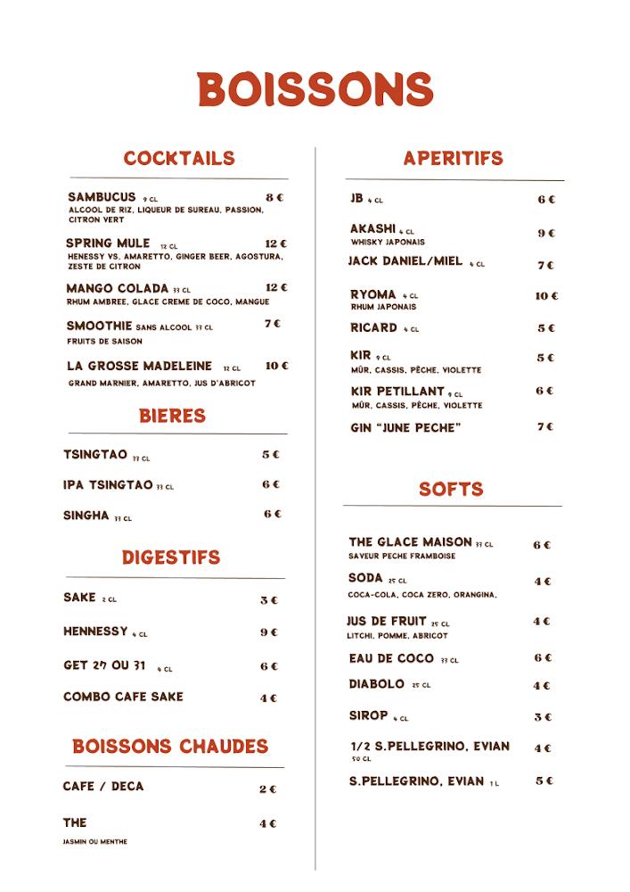 Chez Tang - Menu Image 1
